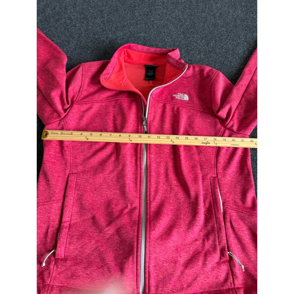 The North Face Womens Pink Heather Full Zip Softshell Jacket XL  Fleece Lined - Picture 3 of 5
